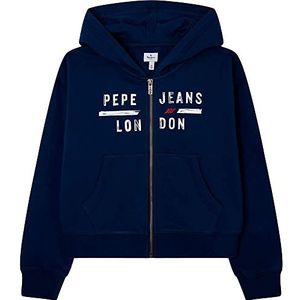 Pepe Jeans Joice Sweatshirt met capuchon voor meisjes, blauw (ocean), 4 Jaren
