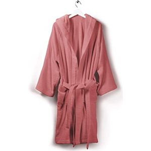 Caleffi Badjas van katoen, bordeaux, zacht, 1000394