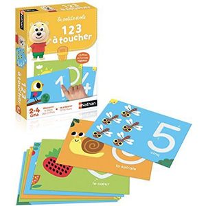 Nathan - La Petite Ecole - 1 2 3 om aan te raken - Ontdek de cijferlijn, Bereid je voor op schrijven - Educatief spel - Set van 6 progressieve spelletjes - Voor kinderen van 2 tot 4 jaar