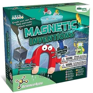 Science4you Magnetische Uitvindingen - Wetenschapsset met magneten voor kinderen, magnetisch speelgoed, kubussen en stopverf, slijmspelletjes voor kinderen, cadeaus voor 8+ jarige jongens en meisjes