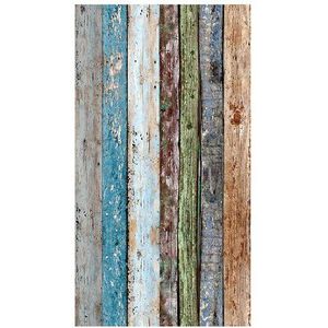 A.S. Création Livingwalls 942191 Plakfolie, houtlook, 0,35 m x 2,50 m, beige, bruin, blauw, meubelfolie, zelfklevend behang, Made in Germany