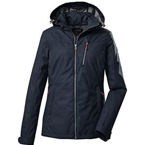 killtec Women's Softshelljack/outdoorjack met afritsbare capuchon KOS 91 WMN SFTSHLL JCKT, dark navy, 48, 39141-000