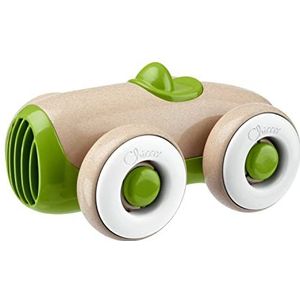 Chicco Eco+ Speelgoed Auto - Kleine Oldtimer op Houtbasis - Vrijlopende Wielen - Verfloos & Lichtgewicht - Gemaakt van Gerecycled Materiaal - Kinderspeelgoed - Groen - 13 x 8 x 6 cm