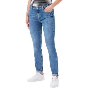 7 For All Mankind Dames HW Skinny Slim Illusion Stride Jeans, Light Blue, Regular