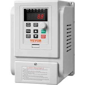 VEVOR VFD AC 220-240 V frequentie-omvormer, 4 kW, 18 A, 5 pk, frequentieregelaar, frequentieomvormer, VFD inverter, variabele frequentie-driver incl. 20 cm besturingskabel