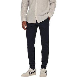 ONLY & SONS ONSMARK 0209 Chinobroek voor heren, slim fit, olijf W27-W38, stretch, jurk, blauwtinten, 29W / 34L