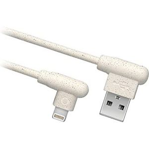 SBS USB 2.0 data- en oplaadkabel - Lightning 90° stekker, gemaakt van 35% biologisch afbreekbare materialen
