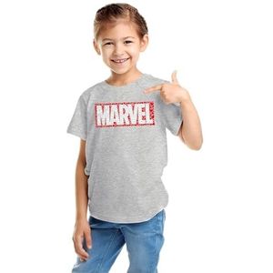 Marvel T-shirt voor meisjes, Grijs Chinees, 12 Jaren