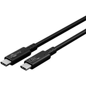 goobay 61718 USB C naar USC snellaadkabel 240W 48V 5A / USB4 Gen 2x2 / 20 Gbits datakabel/kabel gecertificeerd 4.0 / 2m