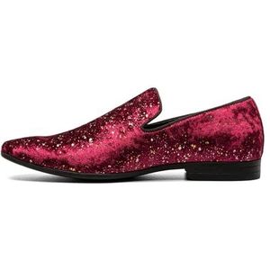 Stacy Adams heren stellar glitter slippers, wijnrood, 39.5 EU