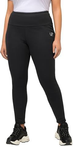 Ulla Popken - Dameslegging - Zwart - Hoge Taille - Imitatiebont Voering - Extra Warm