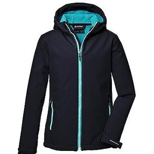 killtec meisjes Softshelljas/outdoorjas met capuchon KOS 358 GRLS SFTSHLL JCKT, dark navy, 152, 42067-000