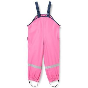 Playshoes Regentuinbroek voor kinderen, wind- en waterdichte modderbroek met fleecevoering, roze, 86 cm