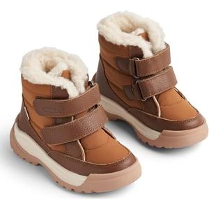 Wheat Uniseks winterschoen Millas Tex voor kinderen, waterdicht, ademend gevoerd en warm leer, sneeuwschoen, 9002 cognac, 29 EU