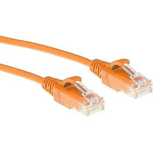 ACT CAT6 Netwerkkabel, U/UTP LSZH LAN Kabel Dun 3.8mm Slimline, Flexibele Snagless Ethernet Kabel Met RJ45 Connector, Voor Gebruik In Datacenters, 10 Meter, Oranje - DC9110