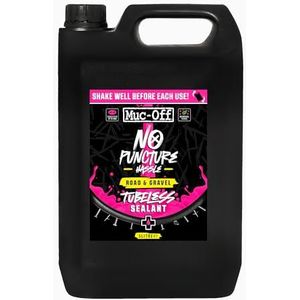 Muc-Off No puncture Hassle Road & Grind Tubeless Sealant 5 liter - Tubeless bandenafdichtmiddel voor fietslek reparatie - duurzame fietsbandafdichting voor weg-, grind-, woon-werk- en XC-fietsen