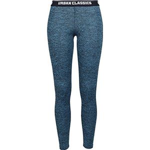 Urban Classics TB1658 Sportbroek voor dames, Active Melange Logo Leggings