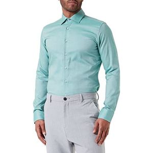 Seidensticker Men's X-Slim Fit shirt met lange mouwen, groen, 43, groen, 43