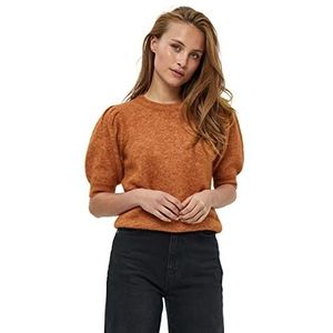 Minus Ditta Knit Tee T-shirt voor dames, oranje (3001 Desert Sand Melange), XS