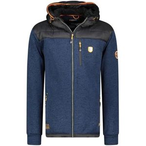 Geographical Norway Toledoama Heren - Dun fleece voor heren, warm, ritssluiting, herfst, winter, lente, warm, lange mouwen, trui, bont, zacht, comfortabel, outdoor (marineblauw XXL), Marineblauw, XXL