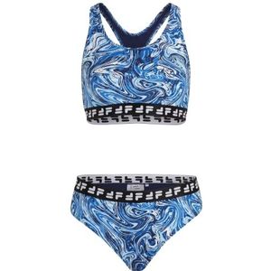 FILA Salinas AOP Racer Back Bikini-Blue Acryl AOP-XS