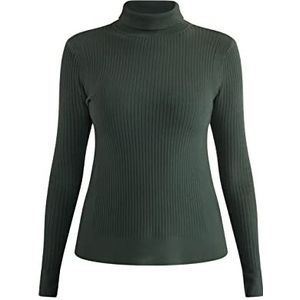 usha BLACK LABEL Gebreide coltrui voor dames 15324938-US020, donkergroen, M/L, donkergroen, M/L