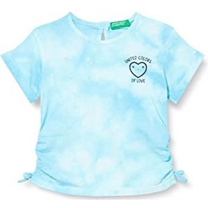 United Colors of Benetton T-shirt met korte mouwen voor meisjes, Azzurro Tie Dye 91m, 3 Maanden