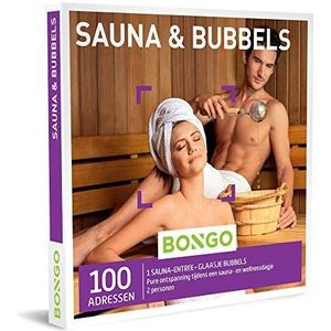 Bongo Bon - Sauna & Bubbels | Cadeaubonnen Cadeaukaart cadeau voor man of vrouw | 100 gezellige sauna's