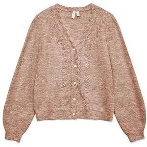 VERO MODA Vmlya Ls V-hals Cardigan Btq, silver mink, XS