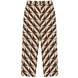 IPEKYOL Dames geometrische patroon broek shorts, Tabak, 62