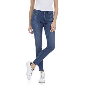 Replay Dames Jeans New Luz Skinny-Fit met stretch, 0093 Medium Blauw, 24W x 32L