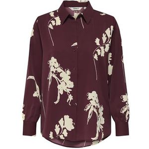 Onlvilda Life Ls Shirt WVN, tawny port, XS
