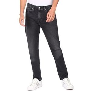 Calvin Klein Jeans Slim Taper Jeans voor heren, Denim Zwart, 29W / 34L