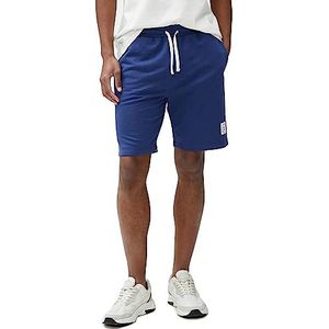 Koton Heren Slogan Bedrukt Trekkoord Slim Fit Pocket Tag Detailled Shorts, marineblauw (725), XS
