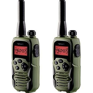 Topcom Rc-6406 Walkietalkie Met Een Bereik Tot 10 Km – Met Trilalarm En Volumeregeling, Olijfgroen