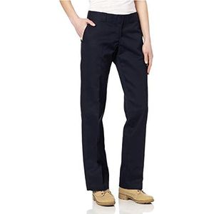 Dickies Originele werkbroek voor dames met kreuk- en vlekbestendigheid, Donkere marine, 36 petite