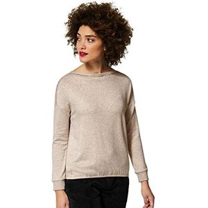 Street One Dames A318906 shirt met lange mouwen, Buff Sand Melange, 46, Buff Sand Melange, 46