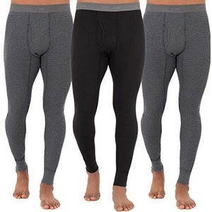 Fruit of the Loom Pyjamabroek voor heren, Greystone Heather/Greystone Heather/Zwart, XL