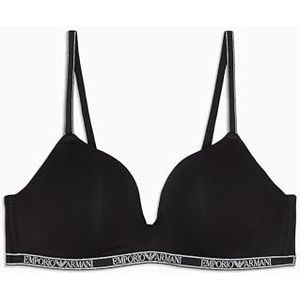 EMPORIO ARMANI Vrouw Essential Studs Gewatteerde Triangle BH Zwart XS, Zwart, XS
