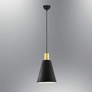 Homemania Hanglamp Petra plafondlamp, zwart, goud metaal, 18 x 18 x 120 cm, 1 x Max 40 W, E27