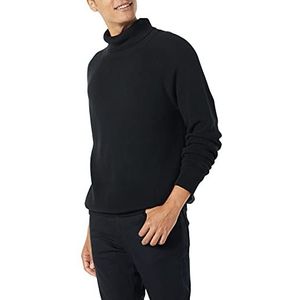 Amazon Essentials Heren 100% Katoen Rib Gebreide Coltrui Zwart, XXL