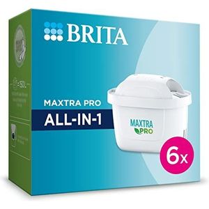 BRITA waterfilterpatroon MAXTRA PRO ALL-IN-1 6-Pack - Originele BRITA filters die kalk en onzuiverheden verminderen, voor kraanwater met een heerlijke smaak en minder plastic afval