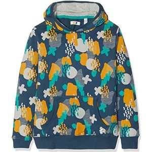 NOP Jongens B Sweat Hood Andalusia AOP capuchontrui, meerkleurig (Majolica Blue P163), 122 cm