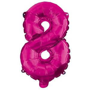 Procos 92494 - folieballon getal roze, grootte 95 cm, helium, cijferballon, verjaardag, decoratie, jubileum, feest