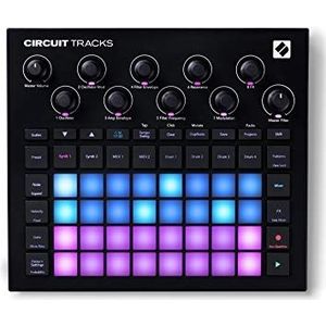 Novation Circuit Tracks: Groovebox-sequencer met synth-tracks, MIDI-tracks en drum-tracks voor productie van elektronische muziek.