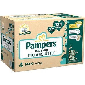 Pampers Penta Baby Dry Maxi, maat 4, voorraadverpakking met 124 luiers