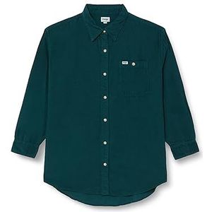 Wrangler Dames Corduroy Shacket ​ Shirt, Dark Matcha, S