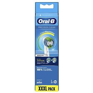 Oral-B Precision Clean Elektrische tandenborstelkoppen, 10 stuks, met CleanMaximise-technologie, verwijdert tot 100% meer tandplak wit