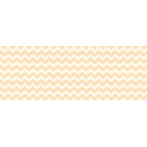 Vinyl tapijt, zigzagpatroon, geel en wit, 66 x 180 cm