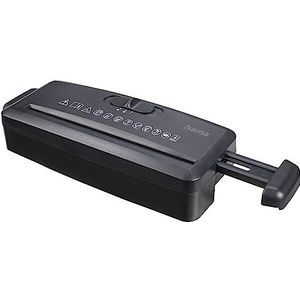 Hama Documentvernietiger „Mini S6” (documentversnipperaar 6 vellen 80 g) (80 g), papierversnipperaar, veiligheidshredder P1, 72 dB, M/A Auto, retourfunctie, retourfunctie, past op papiermanden) zwart